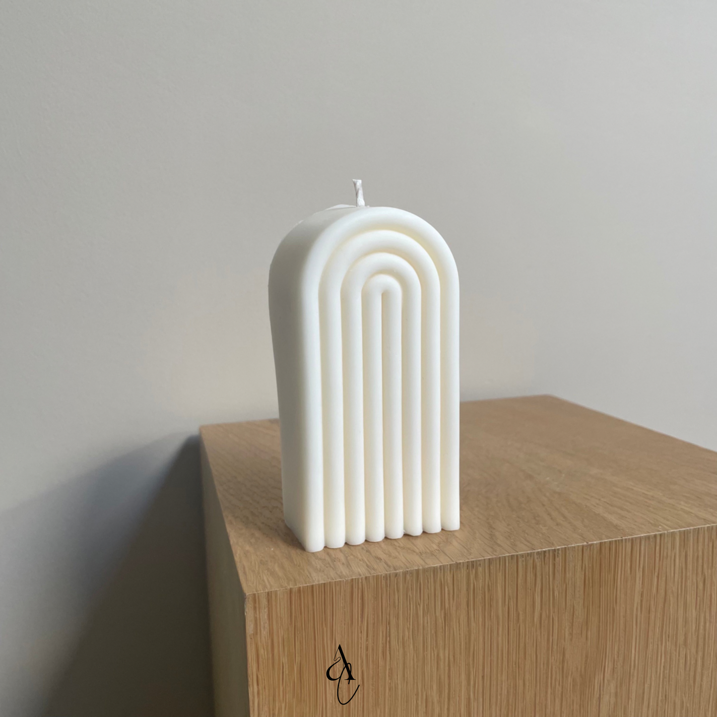 Rainbow M Candle