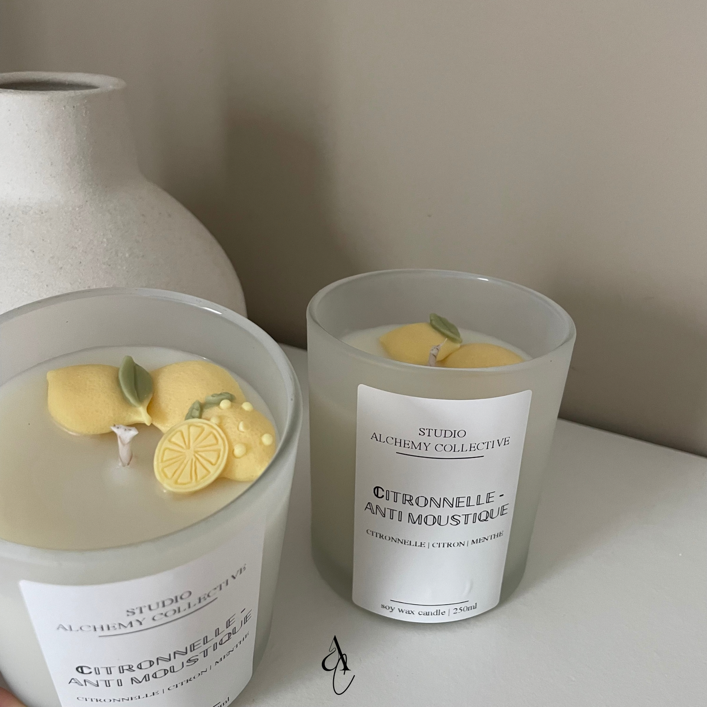 Bougie en pot - Citronnelle Anti moustique đ