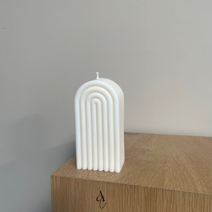 Rainbow M Candle
