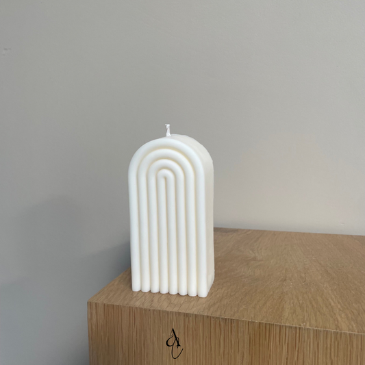 Rainbow M Candle