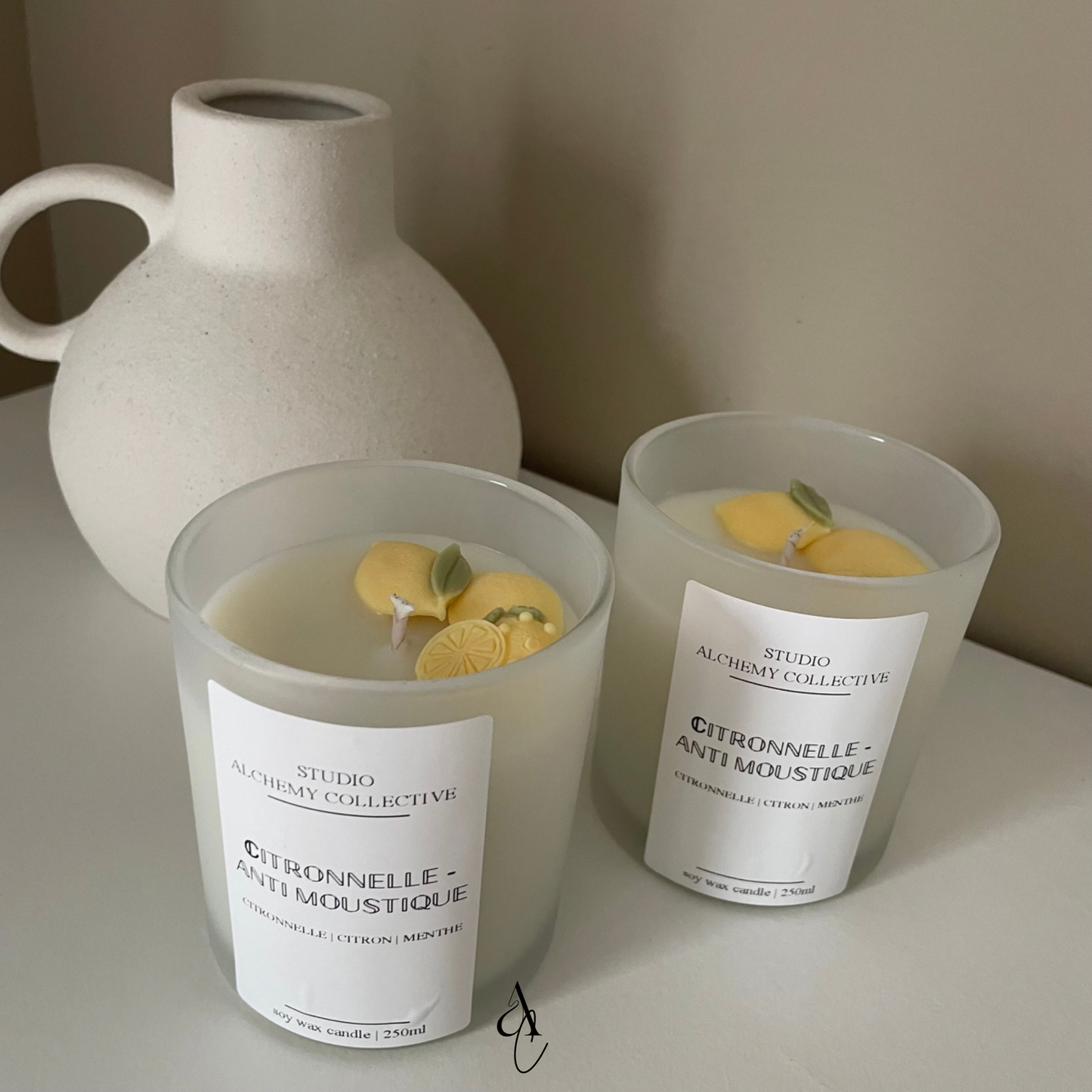 Bougie en pot - Citronnelle Anti moustique 🍋